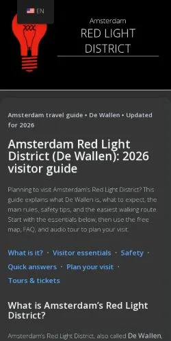 스폰서 기사용 미국 매체 Amsterdam Red Light District 사이트 미리보기