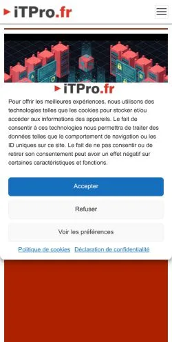 スポンサード記事向けのフランスメディア、itproのサイトプレビュー