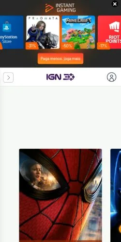 Forhåndsvisning av nettstedet IGN Portugal, medium fra Portugal for sponsede artikler