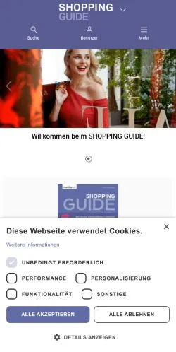Anteprima del sito Shopping Guide Austria, media di Austria per articoli sponsorizzati