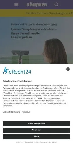 スポンサード記事向けのドイツメディア、Dampfsaugerのサイトプレビュー