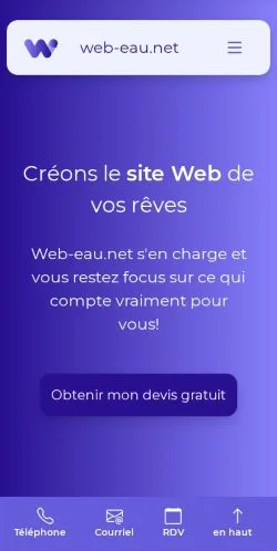 Anteprima del sito Web-Eau, media di Francia per articoli sponsorizzati