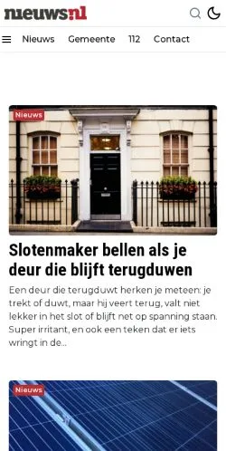 Anteprima del sito Dordrecht Nieuws, media di Paesi Bassi per articoli sponsorizzati