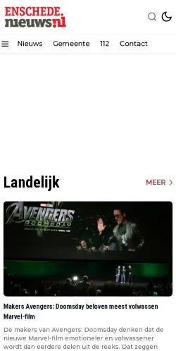 Podgląd witryny Enschede Nieuws, medium z kraju Holandia do artykułów sponsorowanych