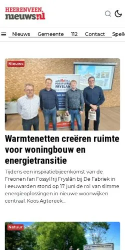 Anteprima del sito Heerenveen Nieuws, media di Paesi Bassi per articoli sponsorizzati