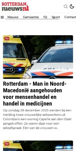 Anteprima del sito Rotterdam Nieuws, media di Paesi Bassi per articoli sponsorizzati