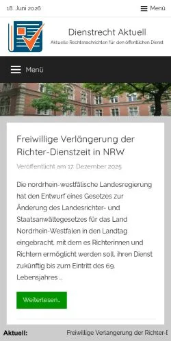 Anteprima del sito Dienstrecht Aktuell, media di Germania per articoli sponsorizzati