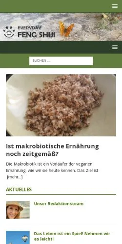 Anteprima del sito Everyday Feng Shui, media di Germania per articoli sponsorizzati