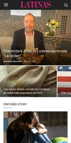 Sponsorlu makaleler için Amerika Birleşik Devletleri medyası Celebrando Latinas Magazine sitesinin önizlemesi