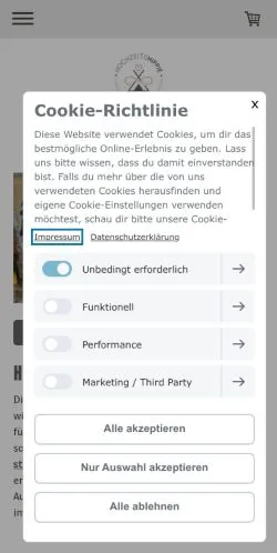Anteprima del sito Hochzeitshippie, media di Germania per articoli sponsorizzati