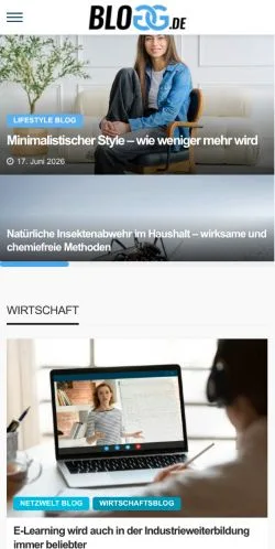 Forhåndsvisning av nettstedet Blogg, medium fra Tyskland for sponsede artikler