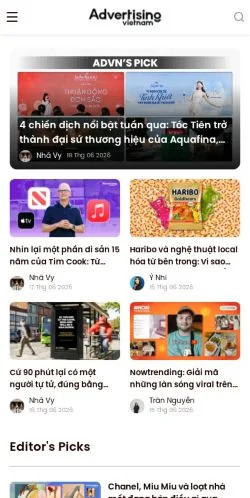 Anteprima del sito Advertising Vietnam, media di Vietnam per articoli sponsorizzati