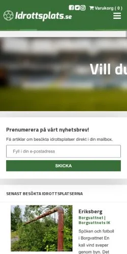 Anteprima del sito Idrottsplats, media di Svezia per articoli sponsorizzati
