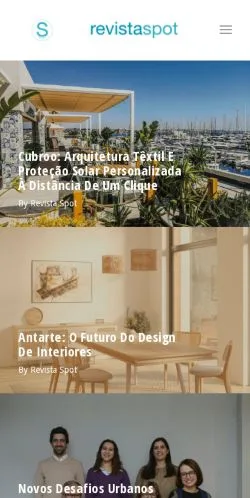 Podgląd witryny Revista Spot, medium z kraju Portugalia do artykułów sponsorowanych