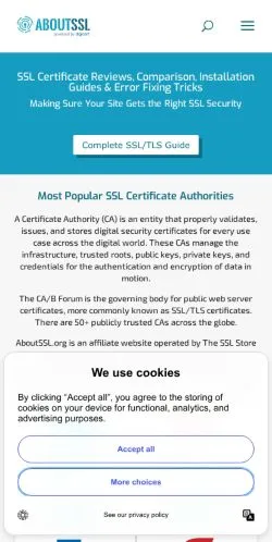 スポンサード記事向けのアメリカ合衆国メディア、About SSLのサイトプレビュー