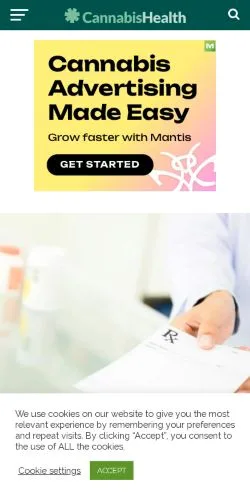 Anteprima del sito Cannabis Health, media di Regno Unito per articoli sponsorizzati