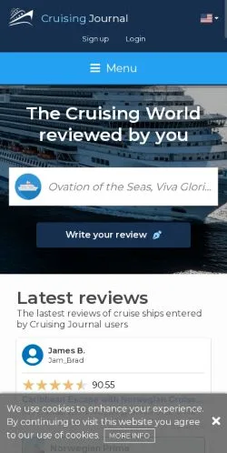 スポンサード記事向けのアメリカ合衆国メディア、Cruising Journalのサイトプレビュー