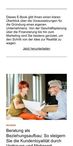스폰서 기사용 독일 매체 dieladenzeitung.de 사이트 미리보기