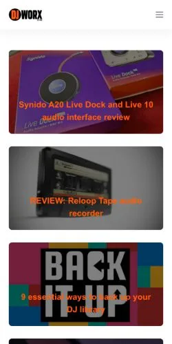 Anteprima del sito DJWORX, media di Regno Unito per articoli sponsorizzati