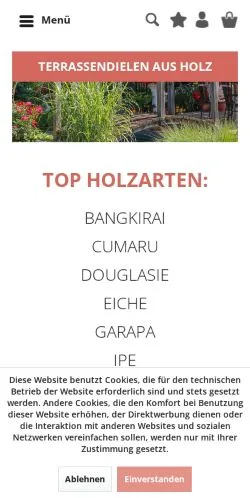 스폰서 기사용 독일 매체 Holz Terrassendielen Remise 사이트 미리보기