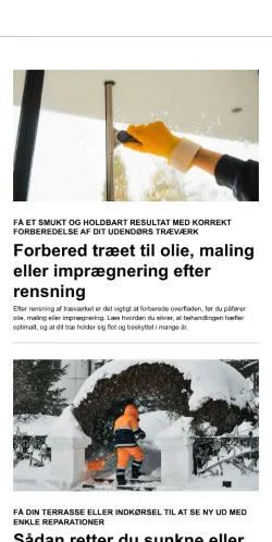 Förhandsvisning av webbplatsen algen.dk, medium i Danmark för sponsrade artiklar