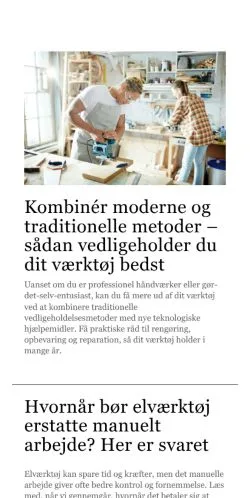 Anteprima del sito altomvaerktoej.dk, media di Danimarca per articoli sponsorizzati
