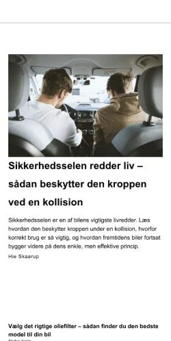 Anteprima del sito automekka.dk, media di Danimarca per articoli sponsorizzati