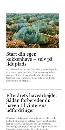 Anteprima del sito bedstegartnere.dk, media di Danimarca per articoli sponsorizzati