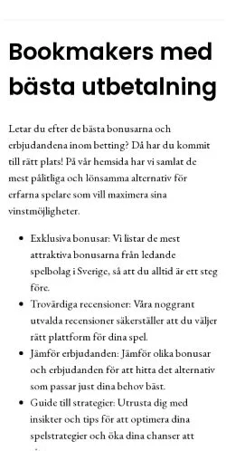 Anteprima del sito bettingzonen.se, media di Svezia per articoli sponsorizzati