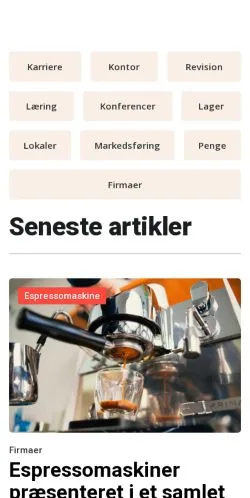 Podgląd witryny butiksguide.dk, medium z kraju Dania do artykułów sponsorowanych