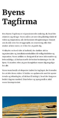 Anteprima del sito byenstagfirma.dk, media di Danimarca per articoli sponsorizzati