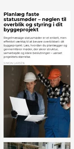 Anteprima del sito bygmedvejledning.dk, media di Danimarca per articoli sponsorizzati