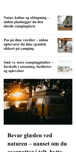 Vorschau der Website campingeventyr.dk, Medium aus Dänemark für gesponserte Artikel