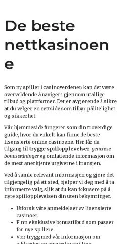 Anteprima del sito casinotid.com, media di Norvegia per articoli sponsorizzati