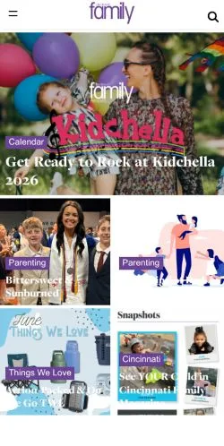 Anteprima del sito Cincinnati Family, media di Stati Uniti per articoli sponsorizzati