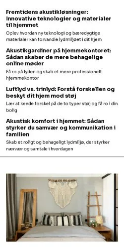 Anteprima del sito dinakustik.dk, media di Danimarca per articoli sponsorizzati