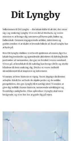 스폰서 기사용 덴마크 매체 ditlyngby.dk 사이트 미리보기