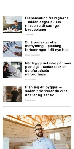 Pré-visualização do site ditnyehus.dk, meio de Dinamarca para artigos patrocinados
