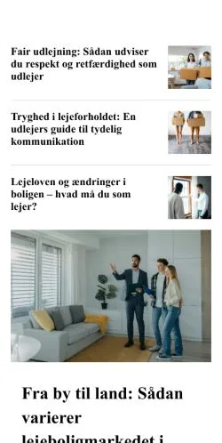 Podgląd witryny findselvhjem.dk, medium z kraju Dania do artykułów sponsorowanych
