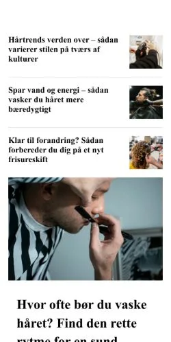 Pré-visualização do site frisoerbladet.dk, meio de Dinamarca para artigos patrocinados