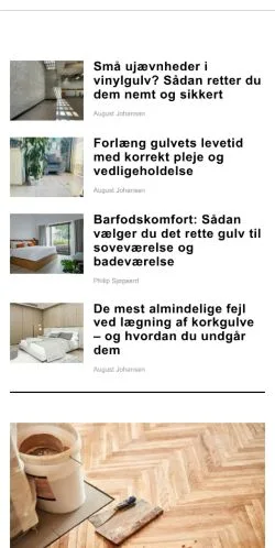 Anteprima del sito gulvtjek.dk, media di Danimarca per articoli sponsorizzati