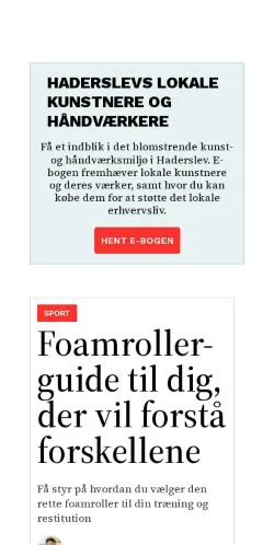 Podgląd witryny haderslevfolkeblad.dk, medium z kraju Dania do artykułów sponsorowanych