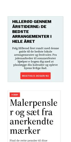 Anteprima del sito hilleroed365.dk, media di Danimarca per articoli sponsorizzati