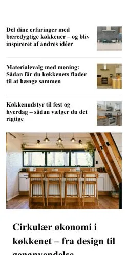Anteprima del sito koekkenblog.dk, media di Danimarca per articoli sponsorizzati