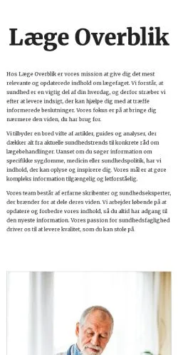 Podgląd witryny laegeoverblik.dk, medium z kraju Dania do artykułów sponsorowanych