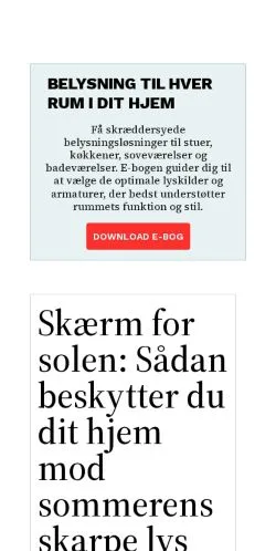 Podgląd witryny lampenet.dk, medium z kraju Dania do artykułów sponsorowanych