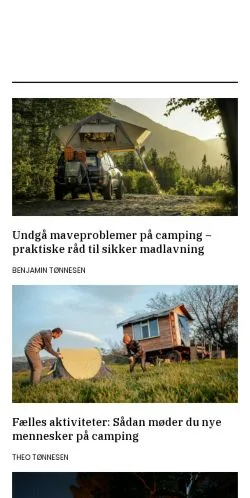 Anteprima del sito lokalcamping.dk, media di Danimarca per articoli sponsorizzati