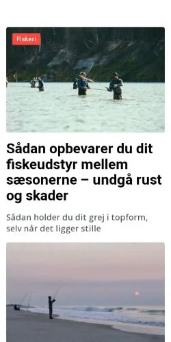 Anteprima del sito lystfiskere.dk, media di Danimarca per articoli sponsorizzati