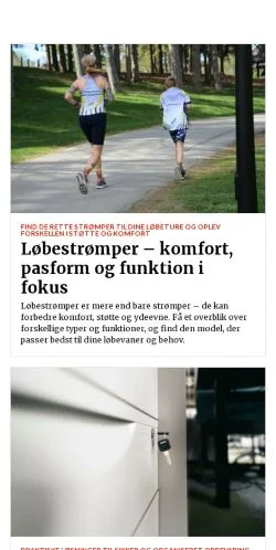 Preview of the mereholbaek.dk website, a media outlet in Denmark for sponsored articles