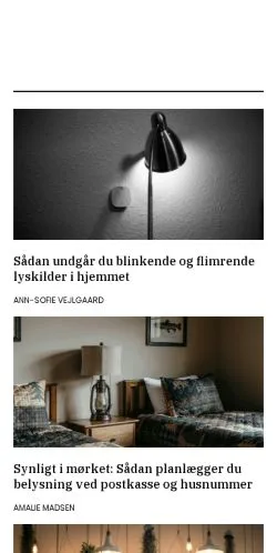 Forhåndsvisning av nettstedet merelys.dk, medium fra Danmark for sponsede artikler